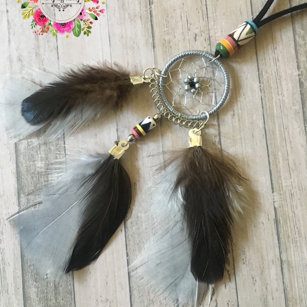 Boho dream catcher car wall decor hand made